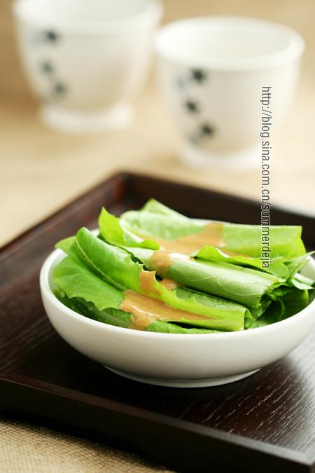 麻酱油麦菜的做法(怎么调芝麻酱汁)